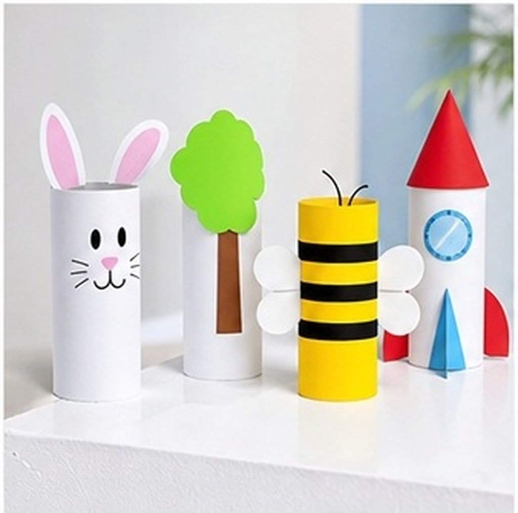 Art Craft Cardboard - 20 tubos de cartón blanco para