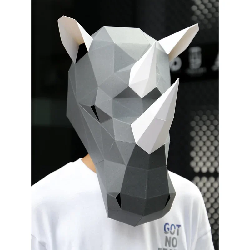 Máscara de cabeza de rinoceron - Art Craft Cardboard reseña y precio